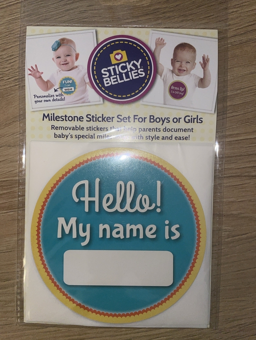 LOT 3 PACK Sticky Bellies The Milestone Momento Sticket Set 13 Stickers